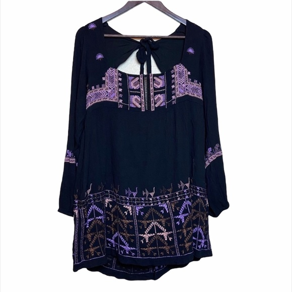 Free People Dress Rhiannon Embroidered Babydoll - Picture 2 of 11